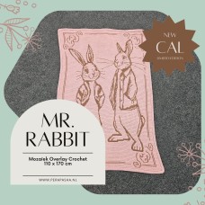 Mr. Rabbit Paasdeken Bruin/Roze 