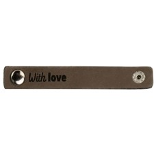 Durable Leren Label With Love 10 x 1.5 cm