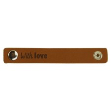 Durable Leren Label With Love 10 x 1.5 cm