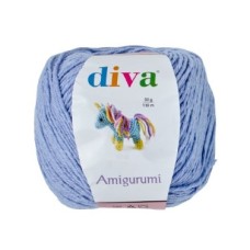 Diva Amigurumi Blauw 214 (per pak 10 bollen)