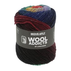 Lang Yarns Wool Addicts Move 6 PLY Rainbow (0004)