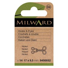 Milward Haken en ogen nr.3 nickel