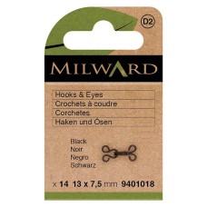 Milward Haken en ogen nr.1 zwart