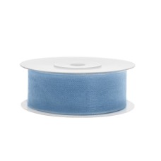 Organza Lint Licht Blauw - 25 mm