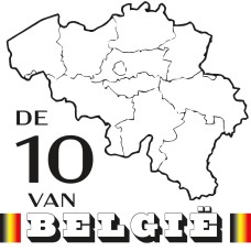 De 10 van Belgie CAL 2021 (White) - Katoen