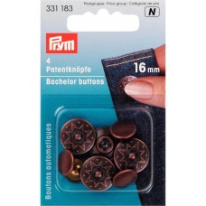 Prym Vrijgezellenknopen Octa 16 mm oud koper