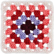 Red Heart Granny Square Soft White - Hot Stuff