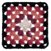 Red Heart Granny Square Black Carnation Code