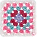 Red Heart Granny Square Pink Punch