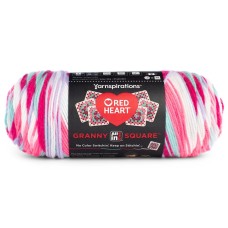 Red Heart Granny Square Pink Punch