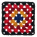 Red Heart Granny Square Black - Moody Cherry